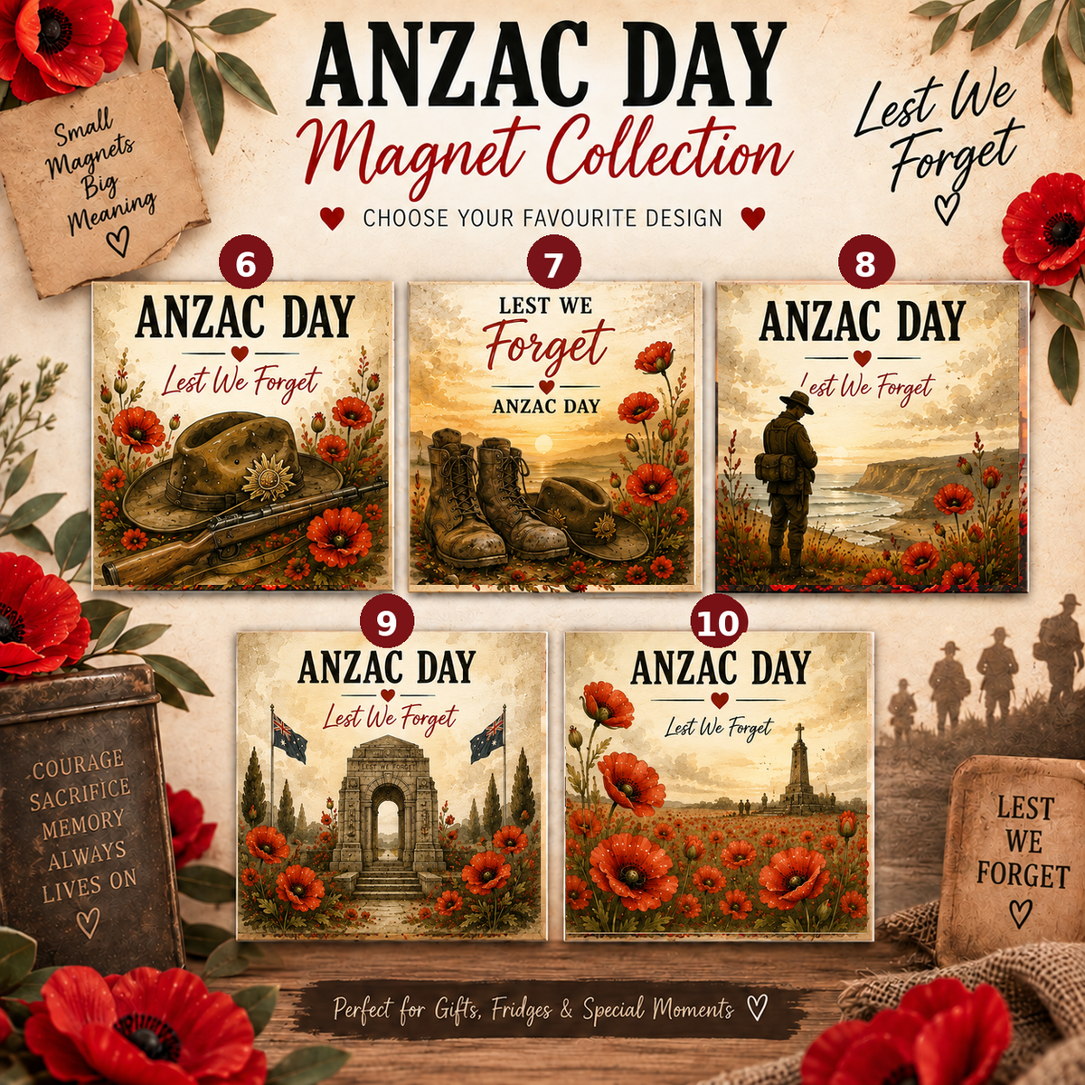 Anzac Day Magnets