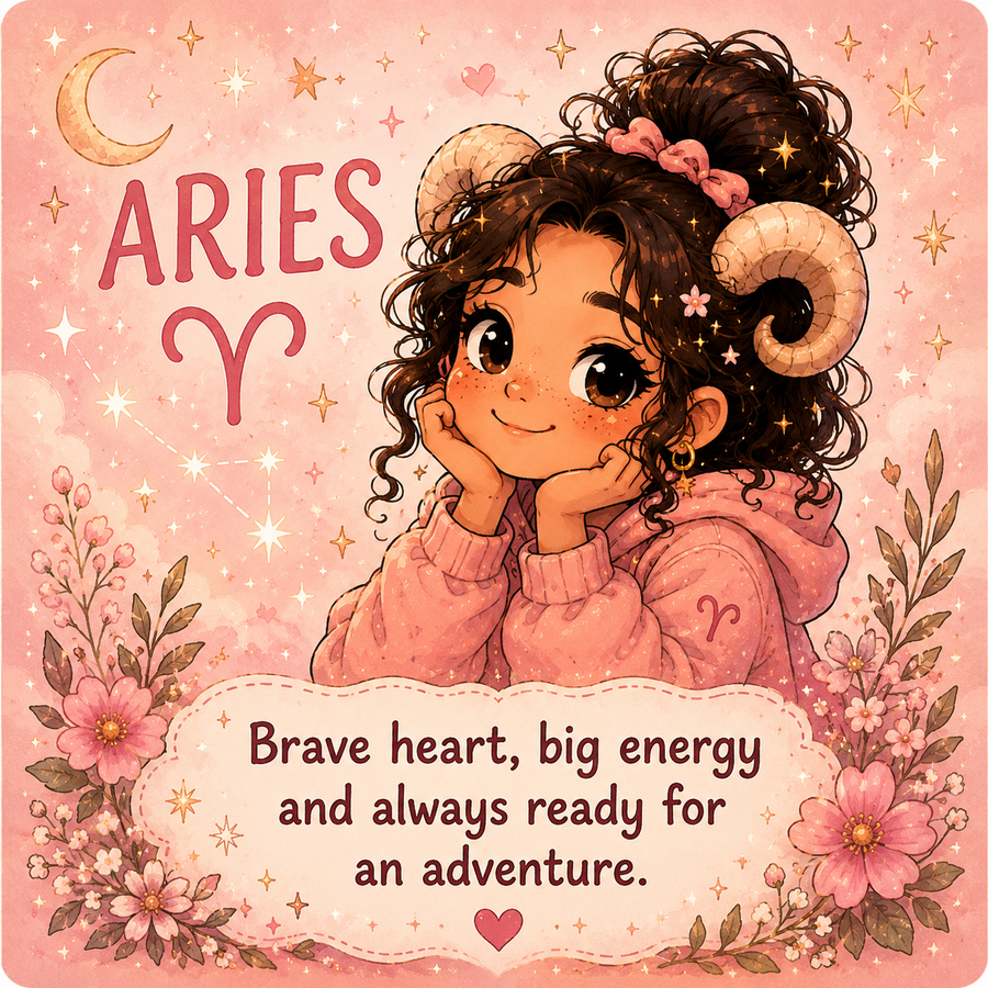 Cute Aries star sign magnet