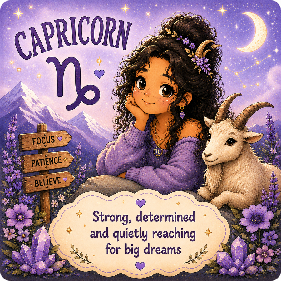 Cute Capricorn star sign magnet