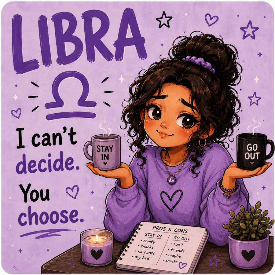 Funny Libra star sign magnet