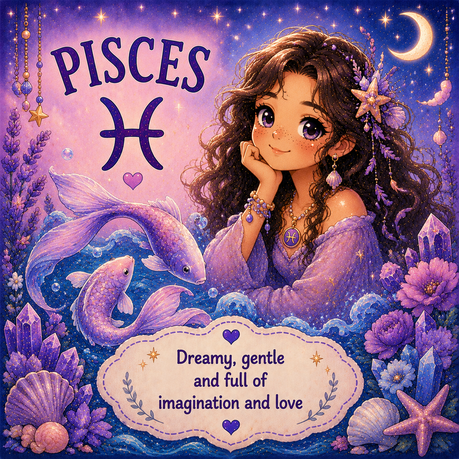 Cute Pisces star sign magnet