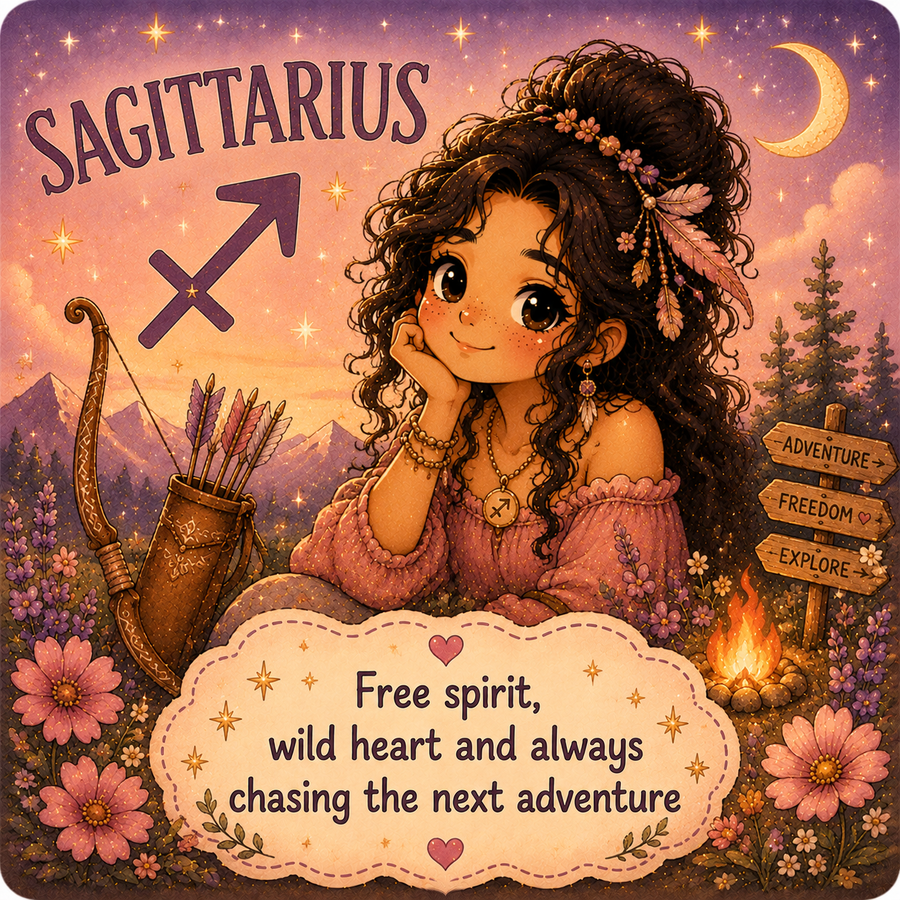 Cute Sagittarius star sign magnet