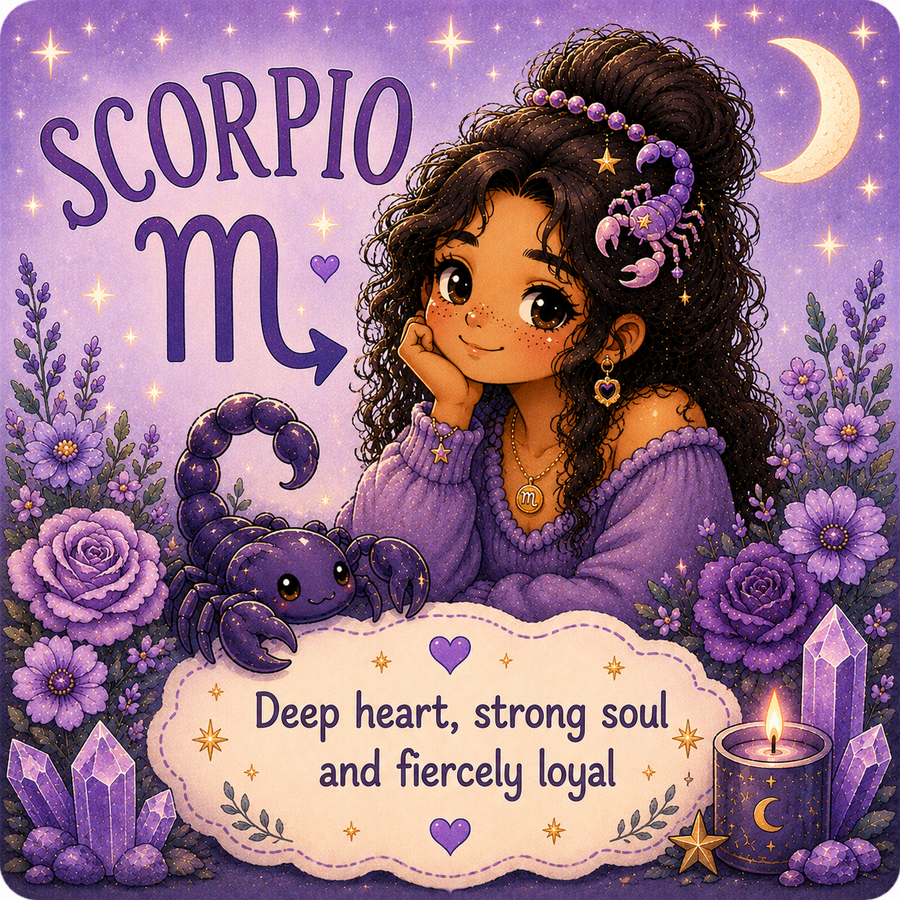Cute Scorpio star sign magnet