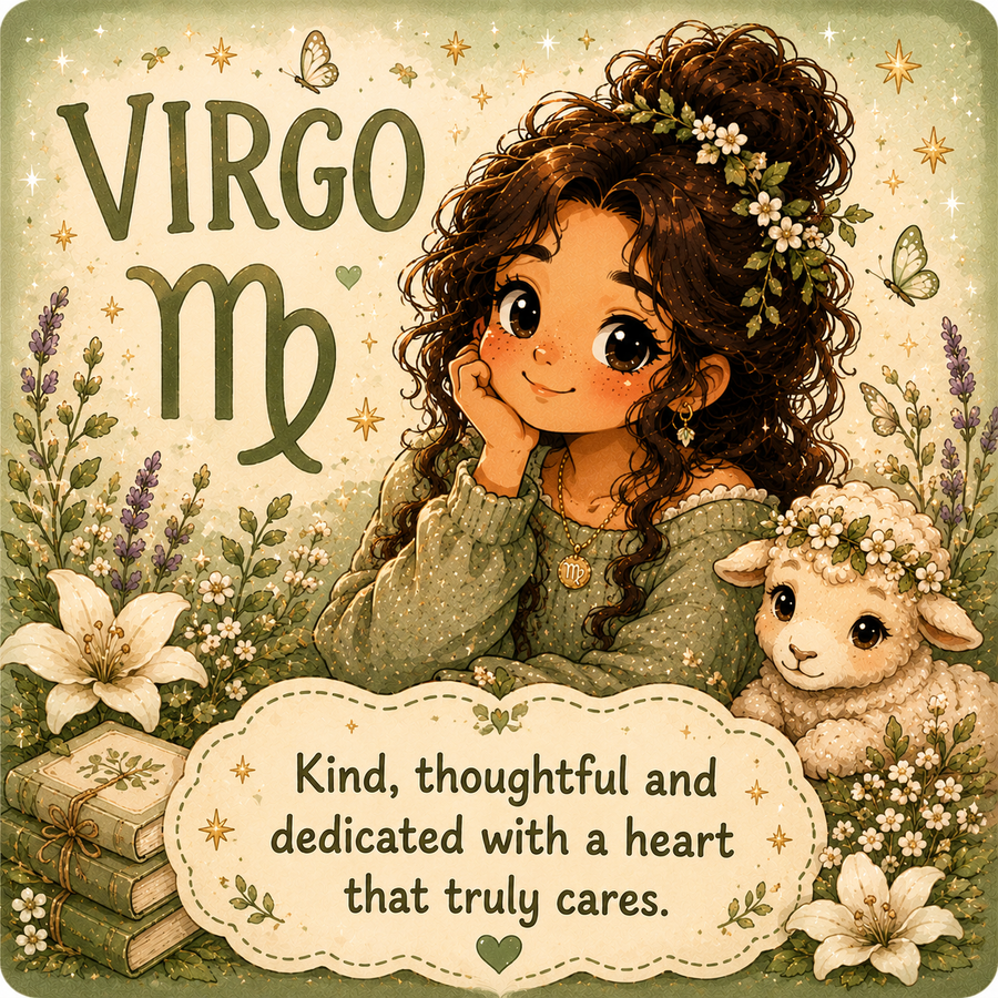 Cute Virgo star sign magnet