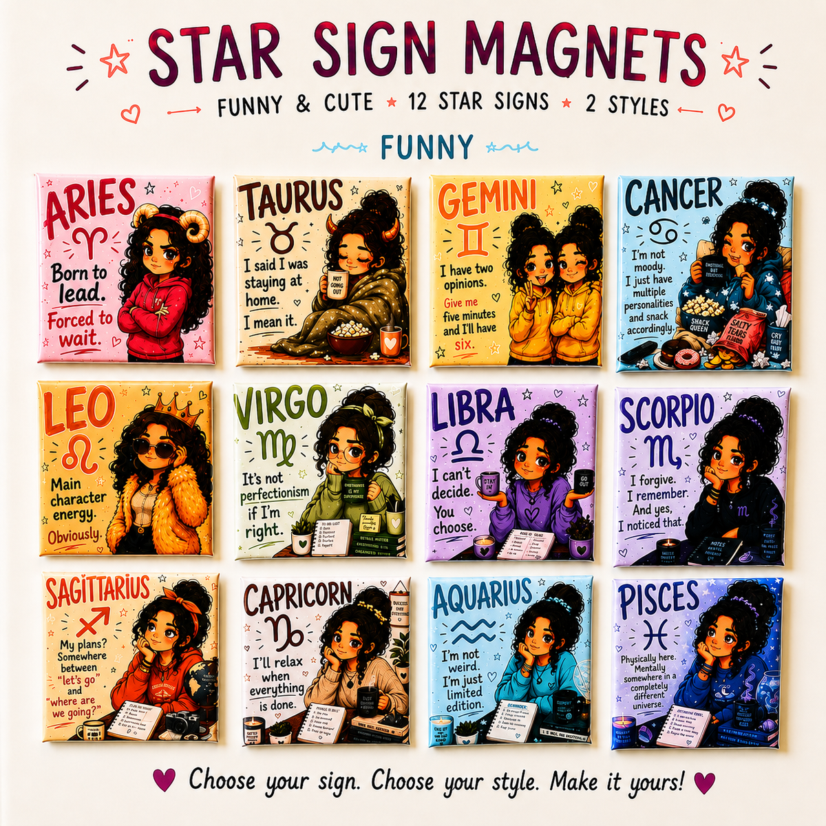 Star Sign Magnets