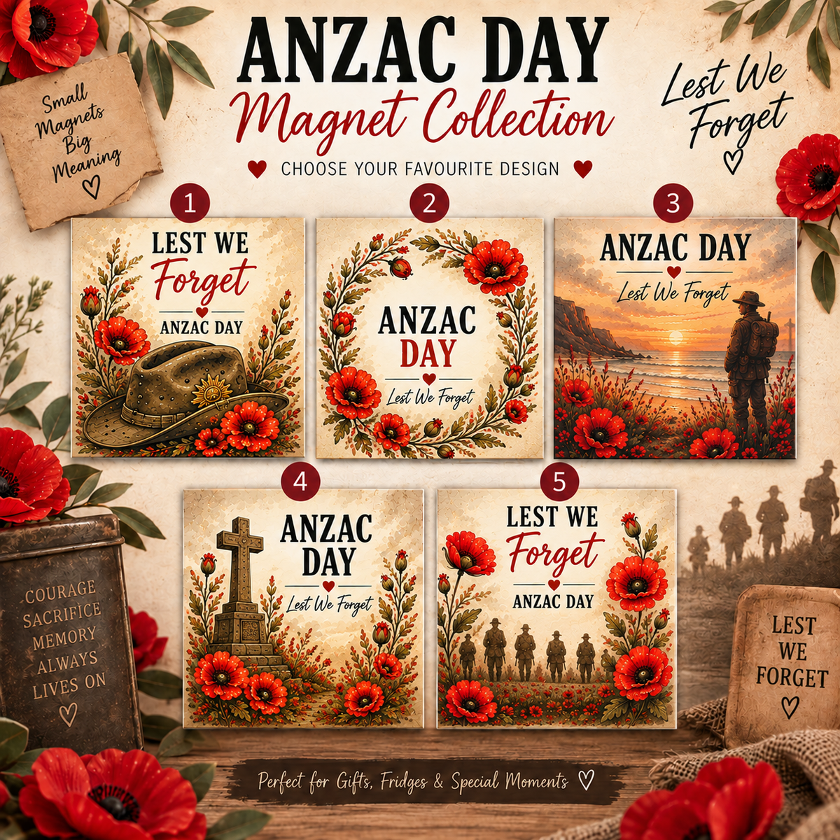 Anzac Day Magnets